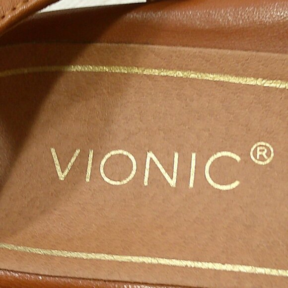 Vionic Peony Casual Comfort Leather Woven Chunky Sandals Size 10 - Picture 7 of 12